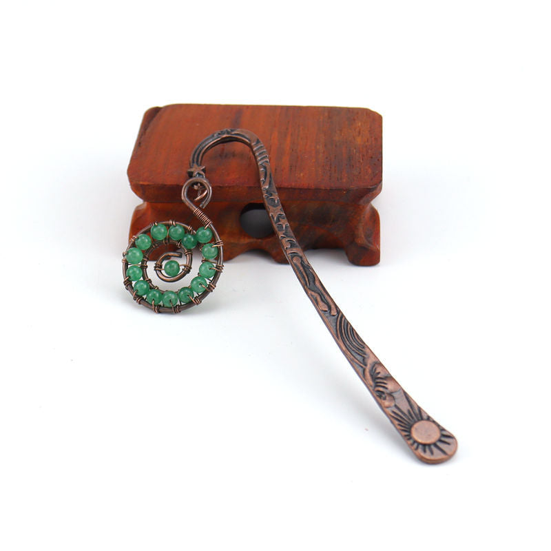 Wholesale Natural Stone Colorful Crystal Beads Conch Tree of Life Bookmark ACC-BM-HanX005