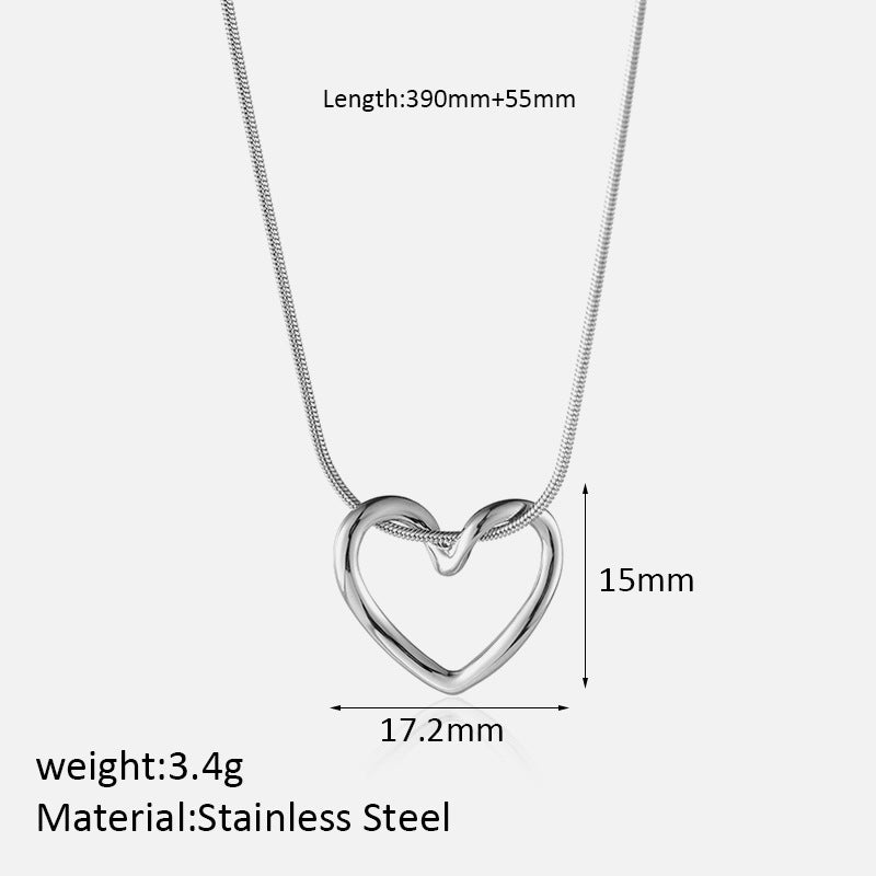 Wholesale Stainless Steel  Hollow Love Necklace