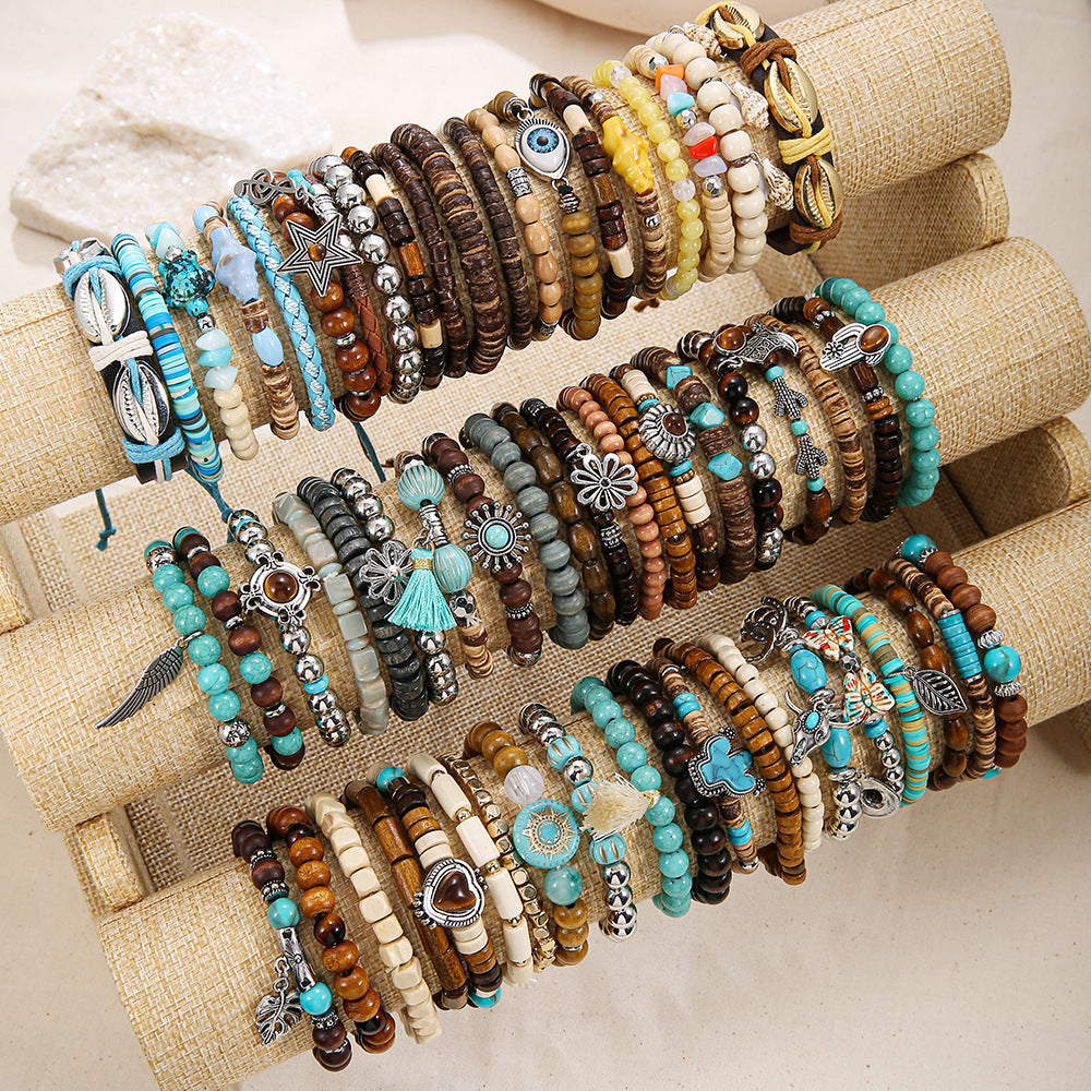 Wholesale Bohemian Stacked Bracelet Set