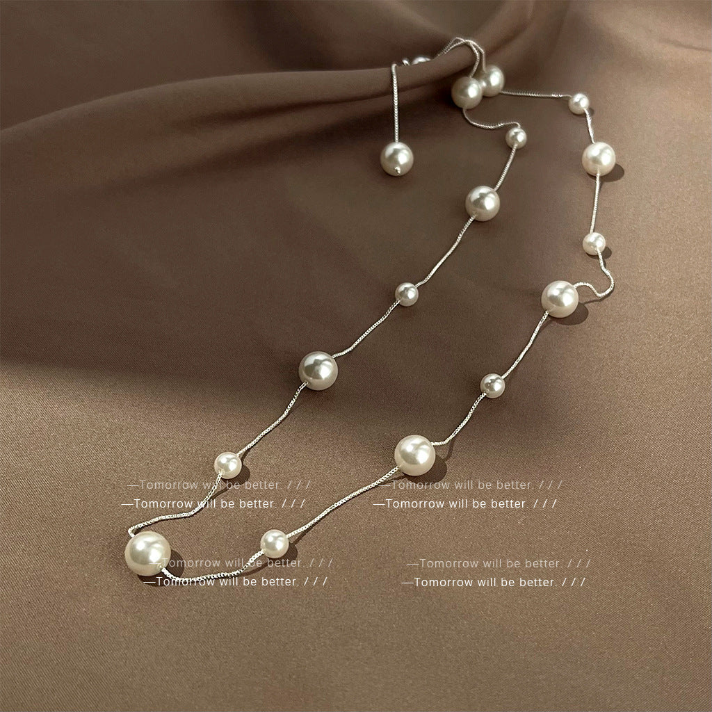 Wholesale Handmade Imitation Pearl Clavicle Chain Necklace Fashion Jewelry Gift Boutique
