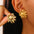 Wholesale  exaggerated metal earrings fashion creative geometric irregular texture C ring flower earrings