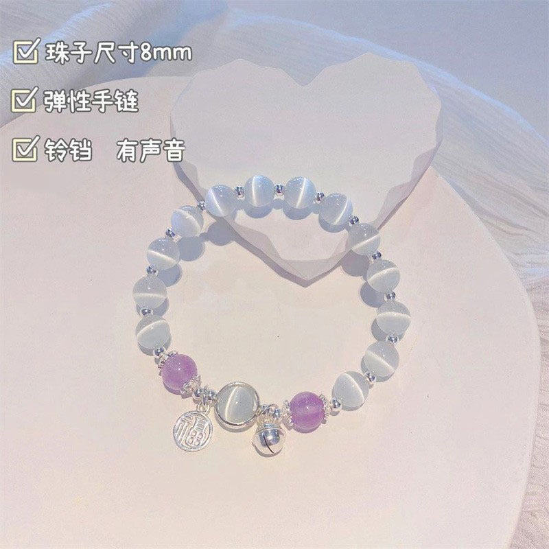 Wholesale Imitation Cat Eye Purple Lucky Bracelet Trendy Fashion Accessory