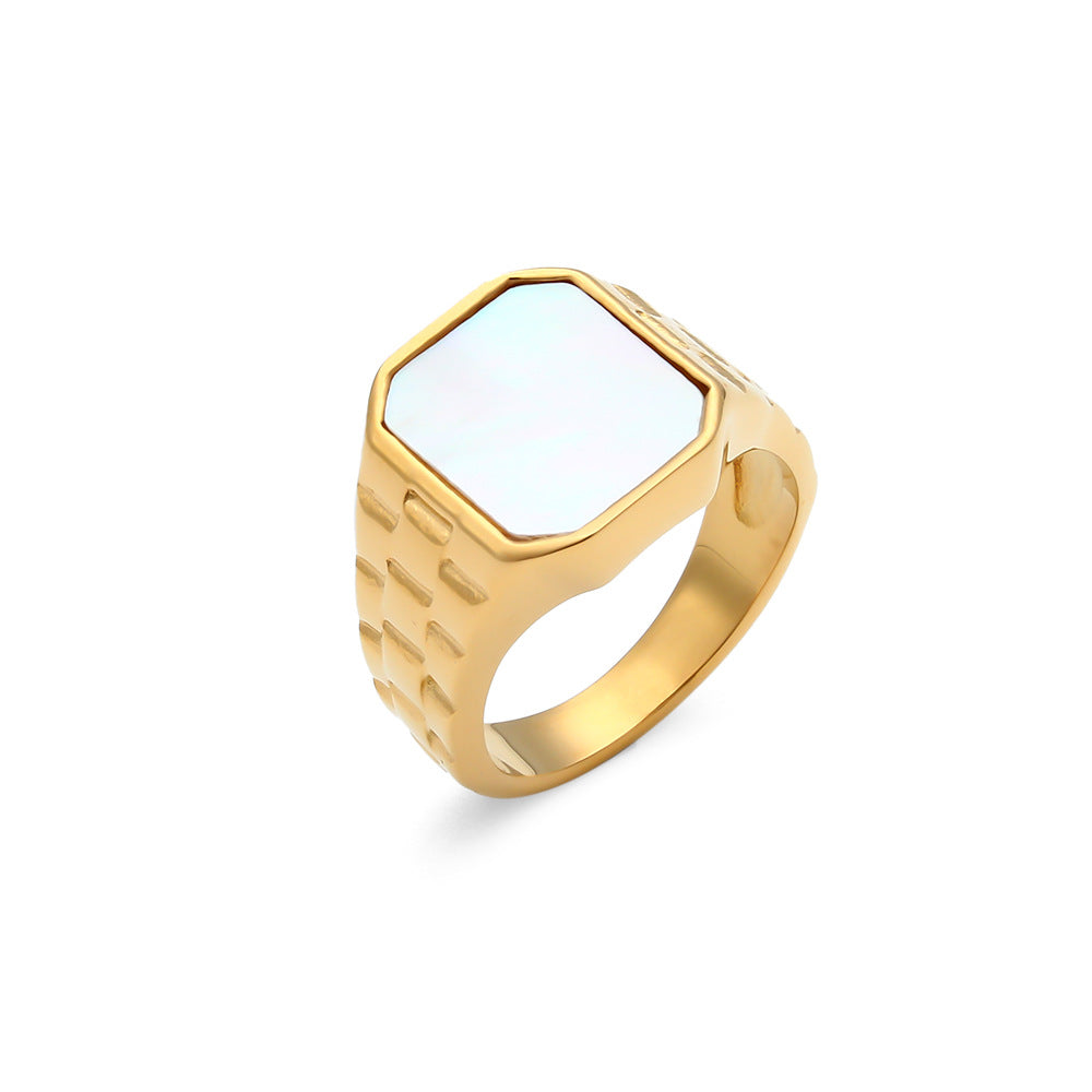 Wholesale Trendy Stainless Steel Gold-Plated Rings with Electroplating Finish for Everyday Wear and Gifts