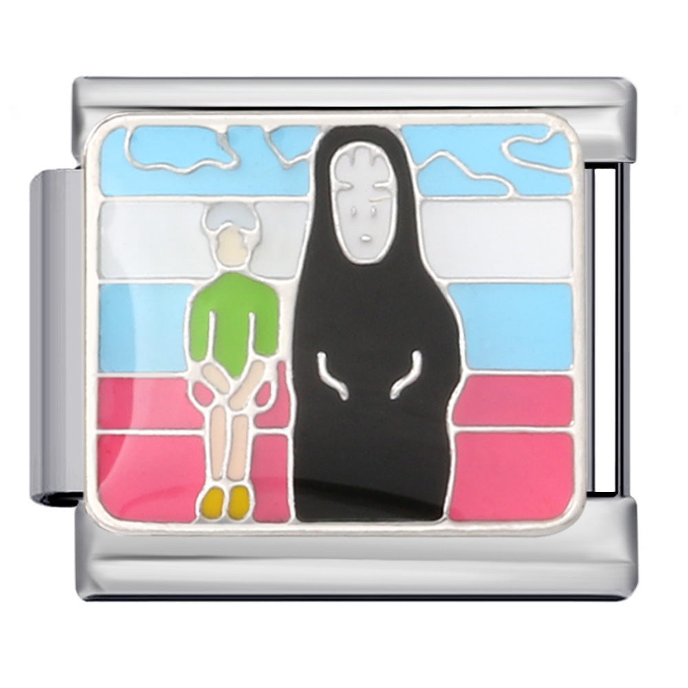 Wholesale 5pcs Italian Charm Bracelet 9mm DIY Splicing Cute Creative Stainless Steel Composable Bracelet