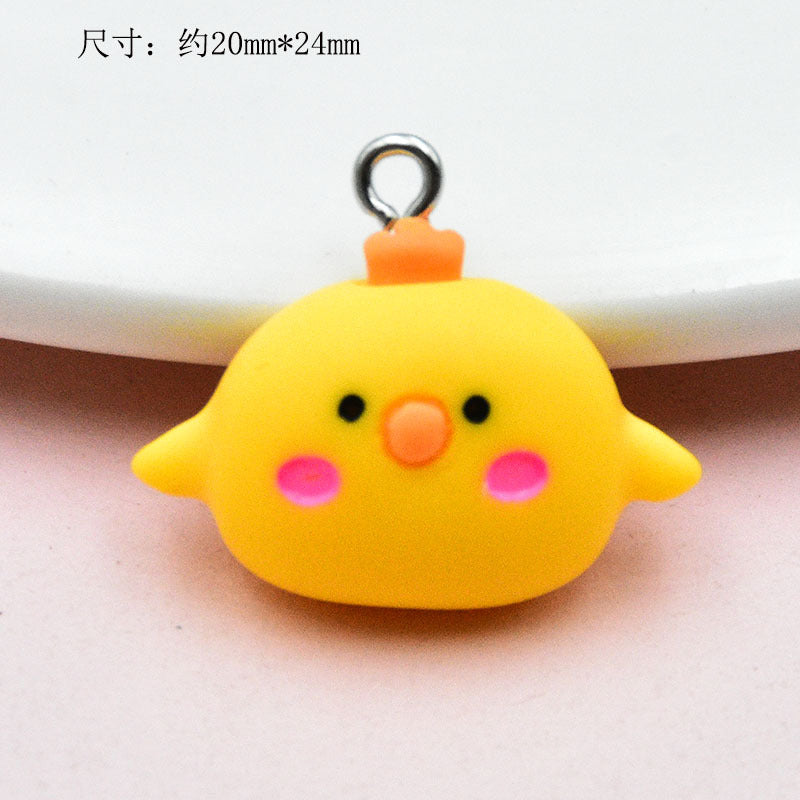 Wholesale Color resin simulation cute cartoon small animal sheep rabbit frog keychains