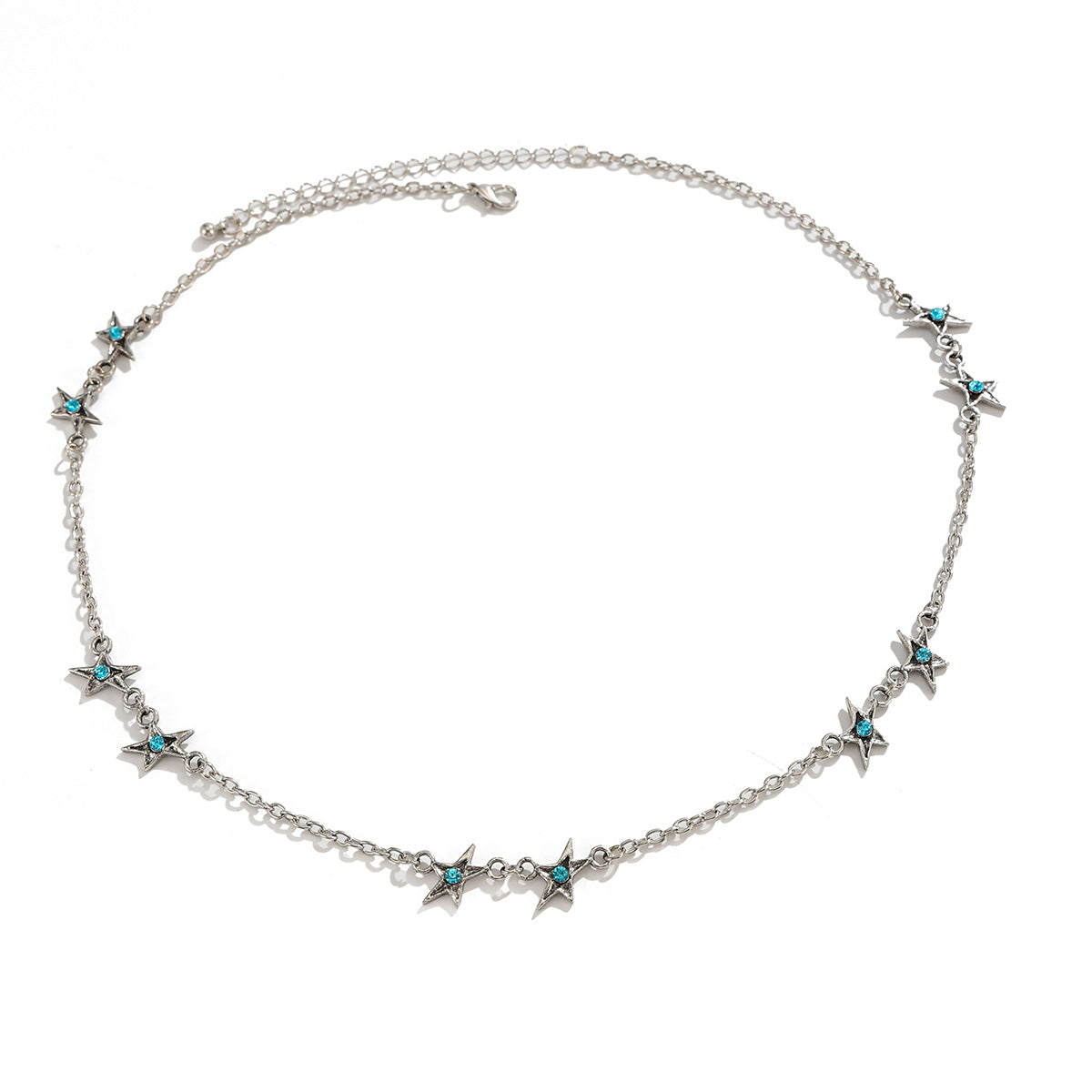 Wholesale Hip-Hop Rhinestone Star Necklace for Men Alloy Fashion Jewelry Accessory