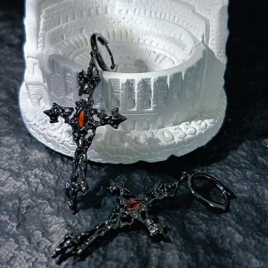 Wholesale  Hollow Gothic Cross Earrings