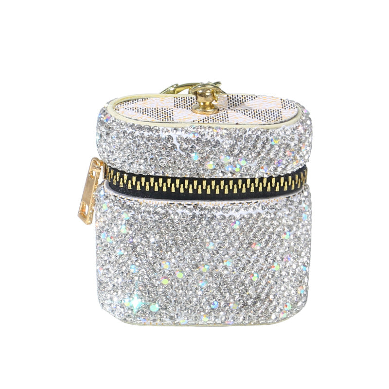 Wholesale High-end Full Diamond Storage Wireless Keychain Coin Purse Earphone Case ACC-EPC-RuiJie001