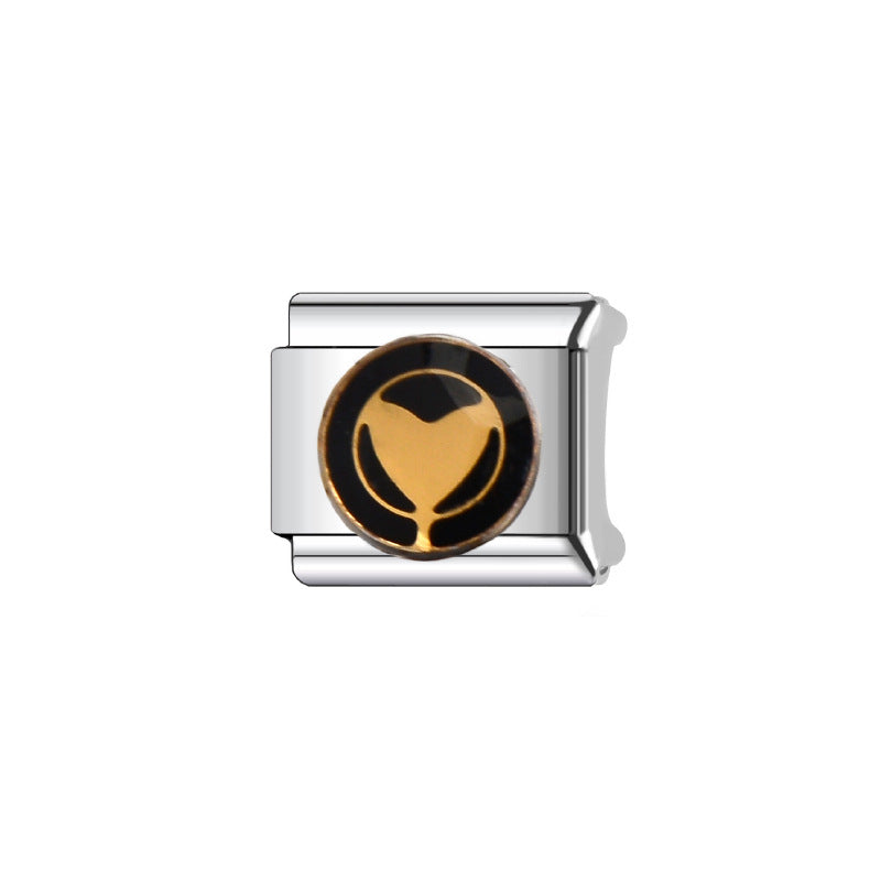 Wholesale Italian Charm Bracelet 9mm DIY Splicing Cute Creative Stainless Steel Composable Bracelet