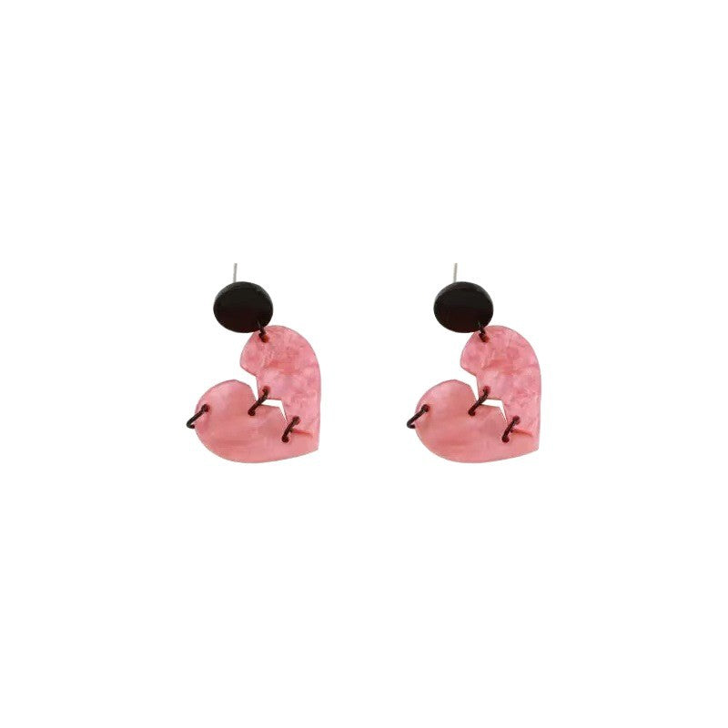 Wholesale love creative niche acrylic simple earrings