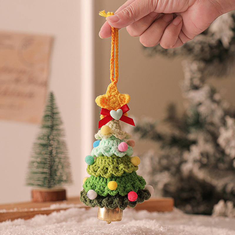 Wholesale  Plush  Pendant Wool Crocheted Christmas Tree Ornaments Decorations
