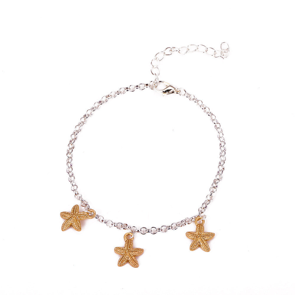 Wholesale Starfish Anklet Geometric Charm Bohemian Bracelet