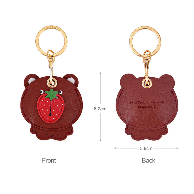 Wholesale Trendy Leather Keychain Card Holder Cute Bag Charm For Women
