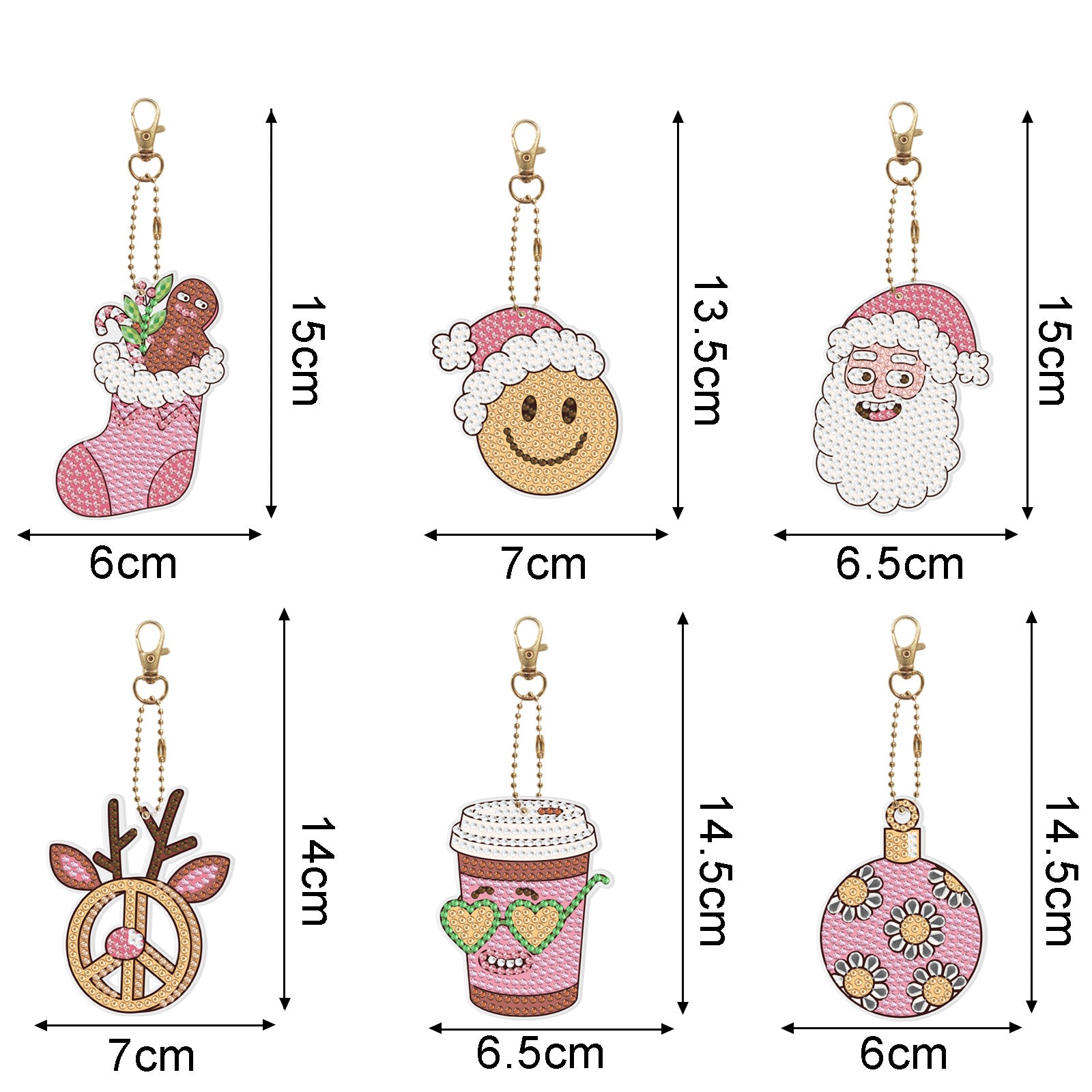 Wholesale Acrylic Cute Small Animal Dot Diamond Painting Custom Keychains ACC-KC-XingNa001