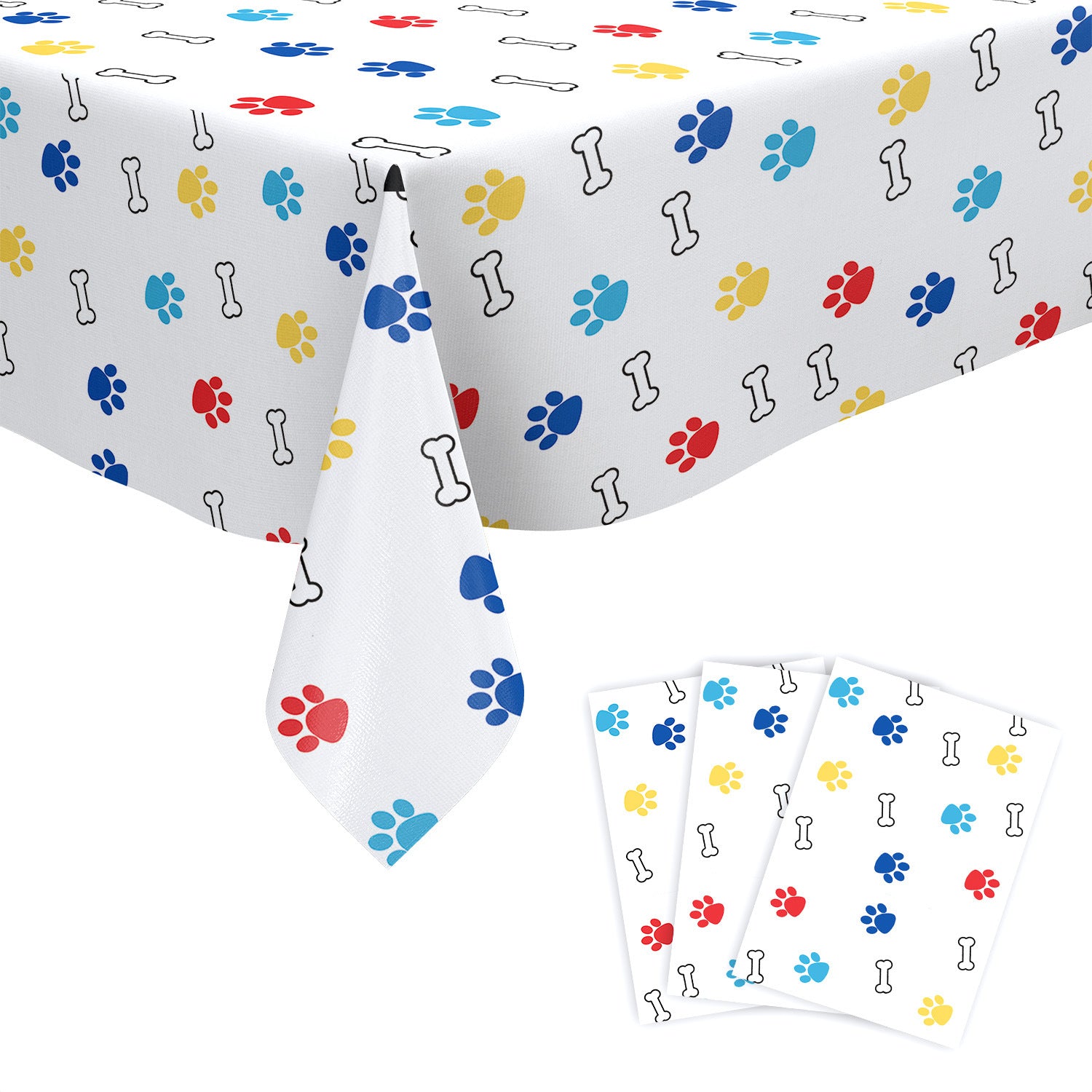 Wholesale Dog Paw Paper Plate Party Supplies Tableware Decoration Paper Set