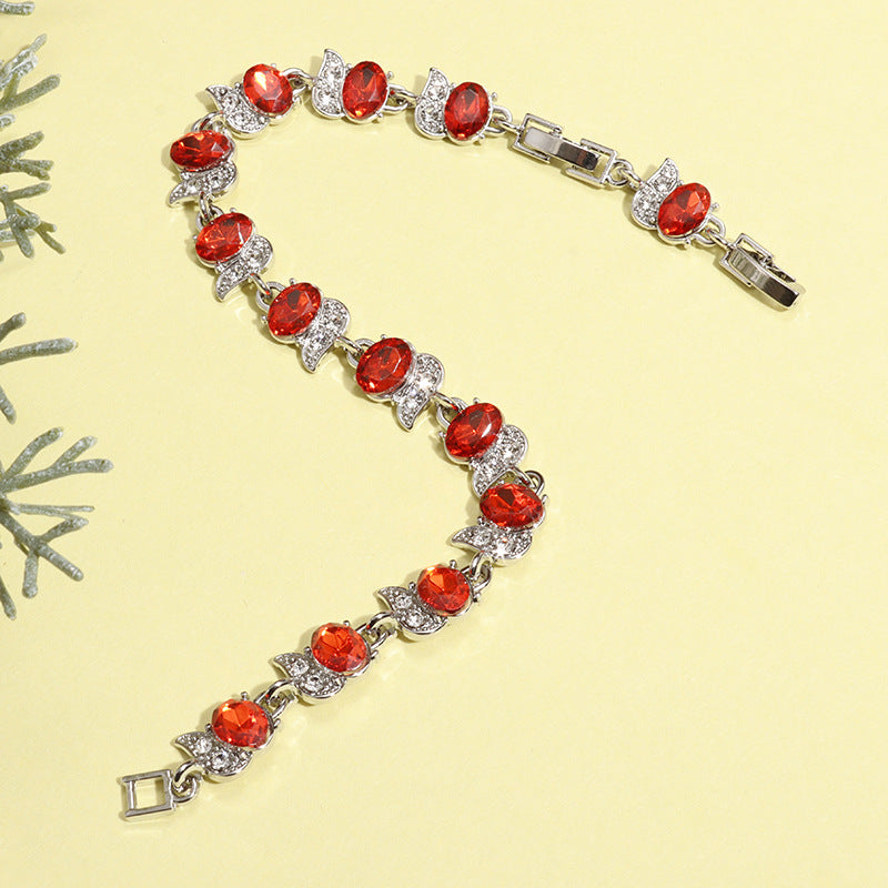 Wholesale Meniscus Colored Zircon Bracelet ACC-BT-Puhai001