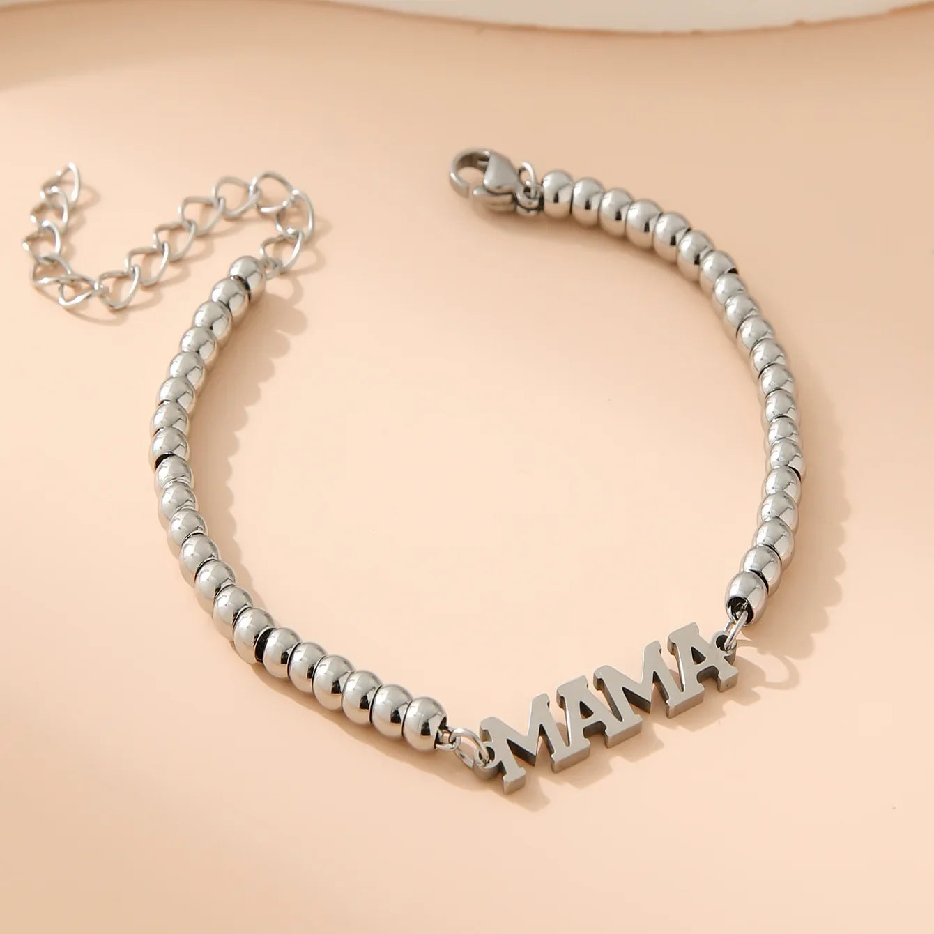 Wholesale  Stainless Steel Plated 18K Gold 4MM Beads  Mother's Day Bracelet