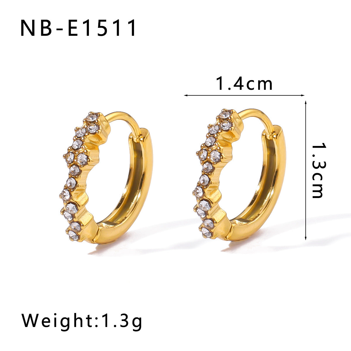 Wholesale  Stainless Steel Earrings 18K Gold Earrings Set