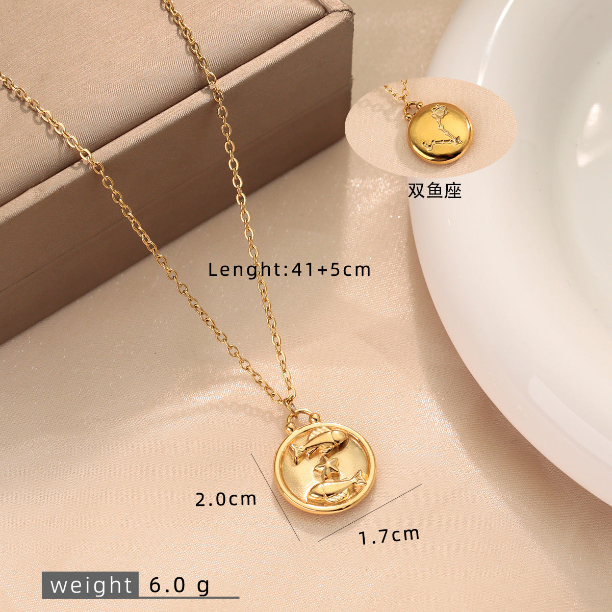 Wholesale Stainless Steel 18K Gold Plated Contion Necklace,  Fashion Jewelry Accessory for Gifts