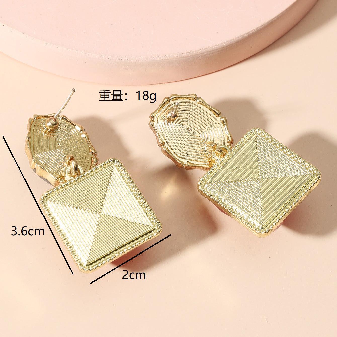 Wholesale Trendy Resin Water Ripple Earrings,  French Style Fashion Jewelry for Everyday Wear