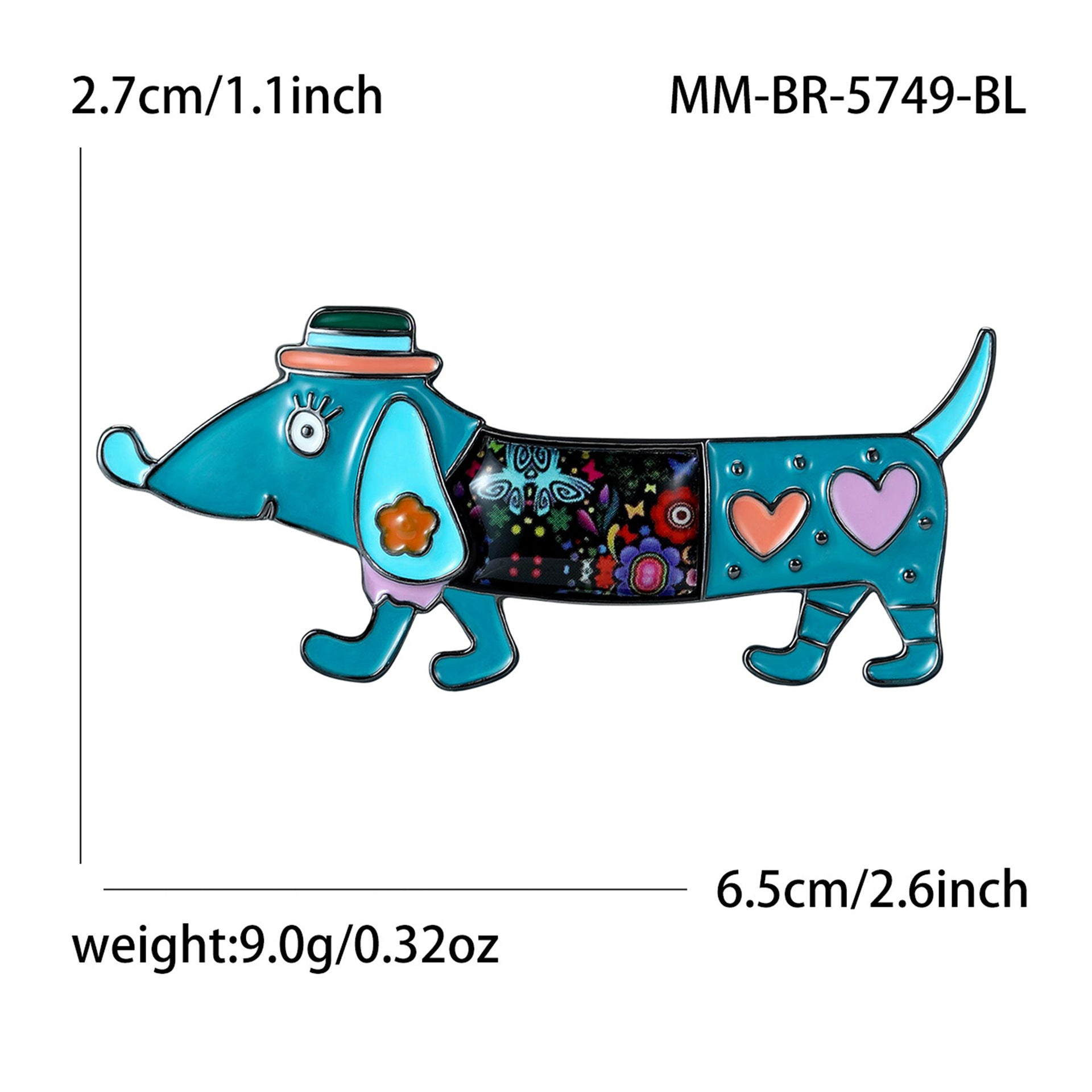 Wholesale Stylish Dachshund Enamel Brooch Pin Alloy Fashion Accessory For Men Women Clothing Bag