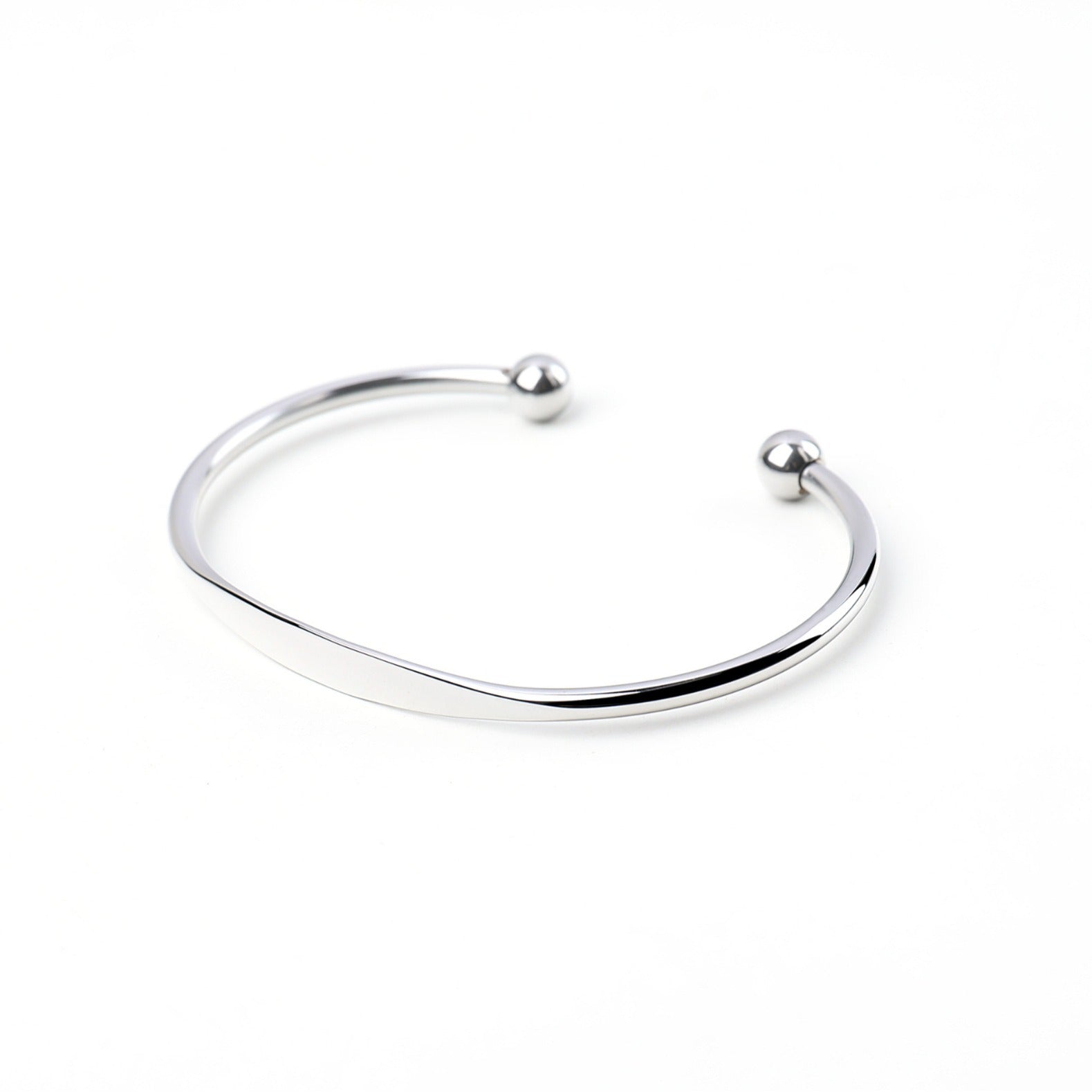 Bracciale aperto all'ingrosso in acciaio inossidabile lucido