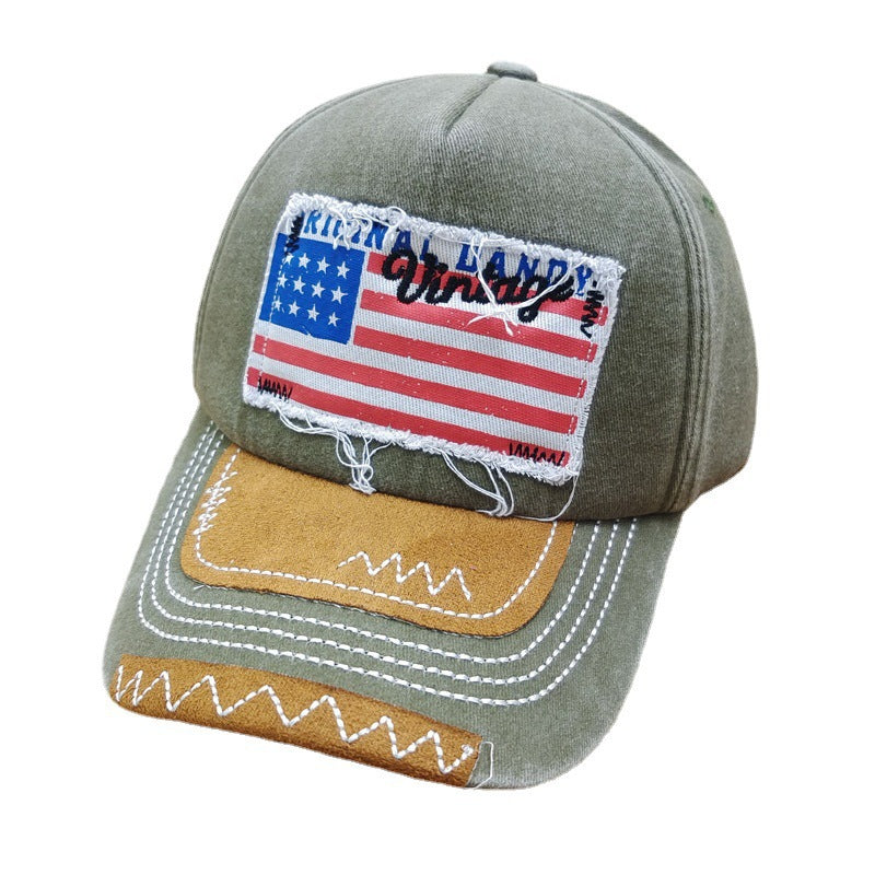 Wholesale embroidered baseball cap  fashion retro peaked cap