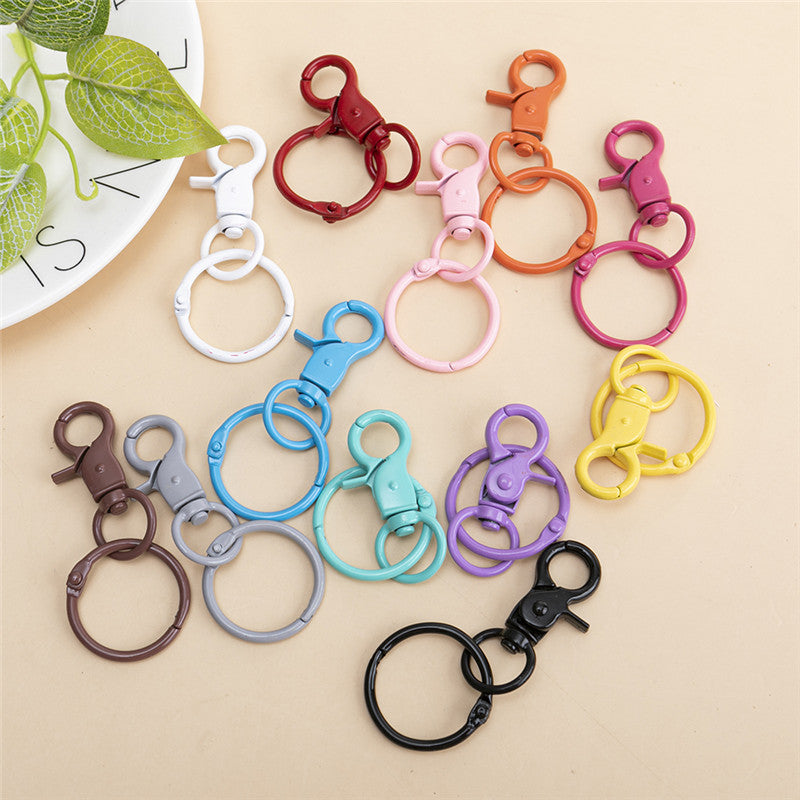 Wholesale 10pcs/pack Alloy Lobster Clasp Keychain Bulk DIY Accessories