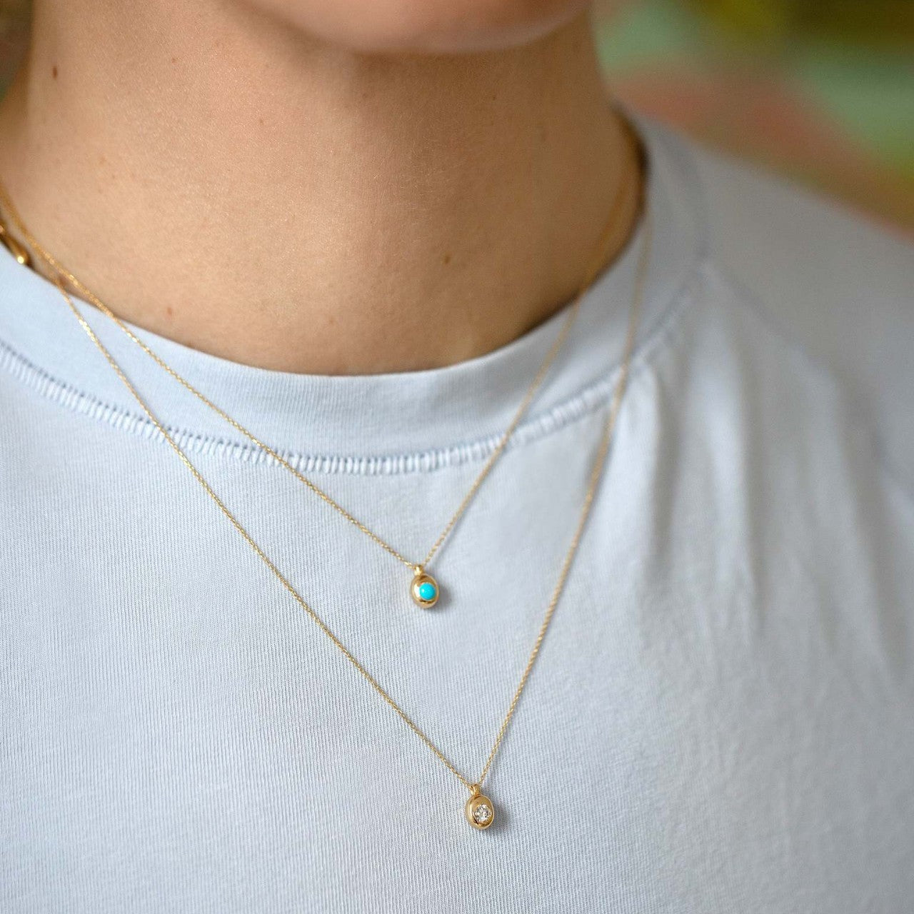 Wholesale Stainless steel electroplated with 18K gold 12 birthstone adjustable pendant