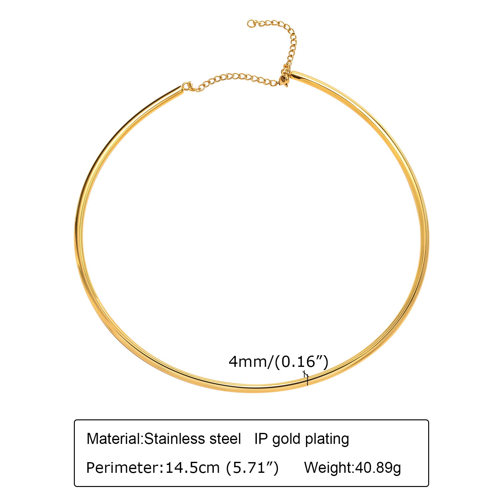 Wholesale Stainless Steel Collar Bone Chain 18K Gold Balls Choker Necklace ACC-NE-HuaLanXin001