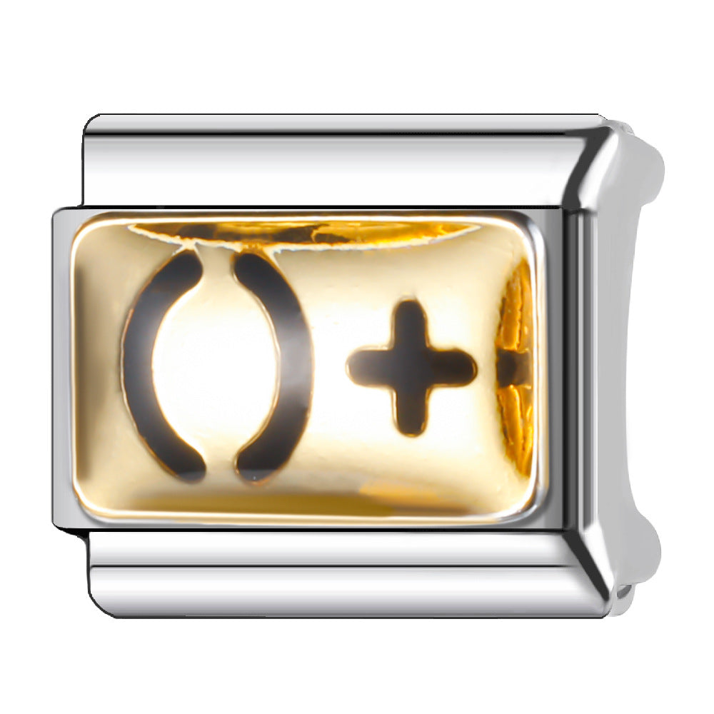 Wholesale Italian Charm Bracelet 9mm DIY Splicing Creative Pattern Stainless Steel Composable Bracelet