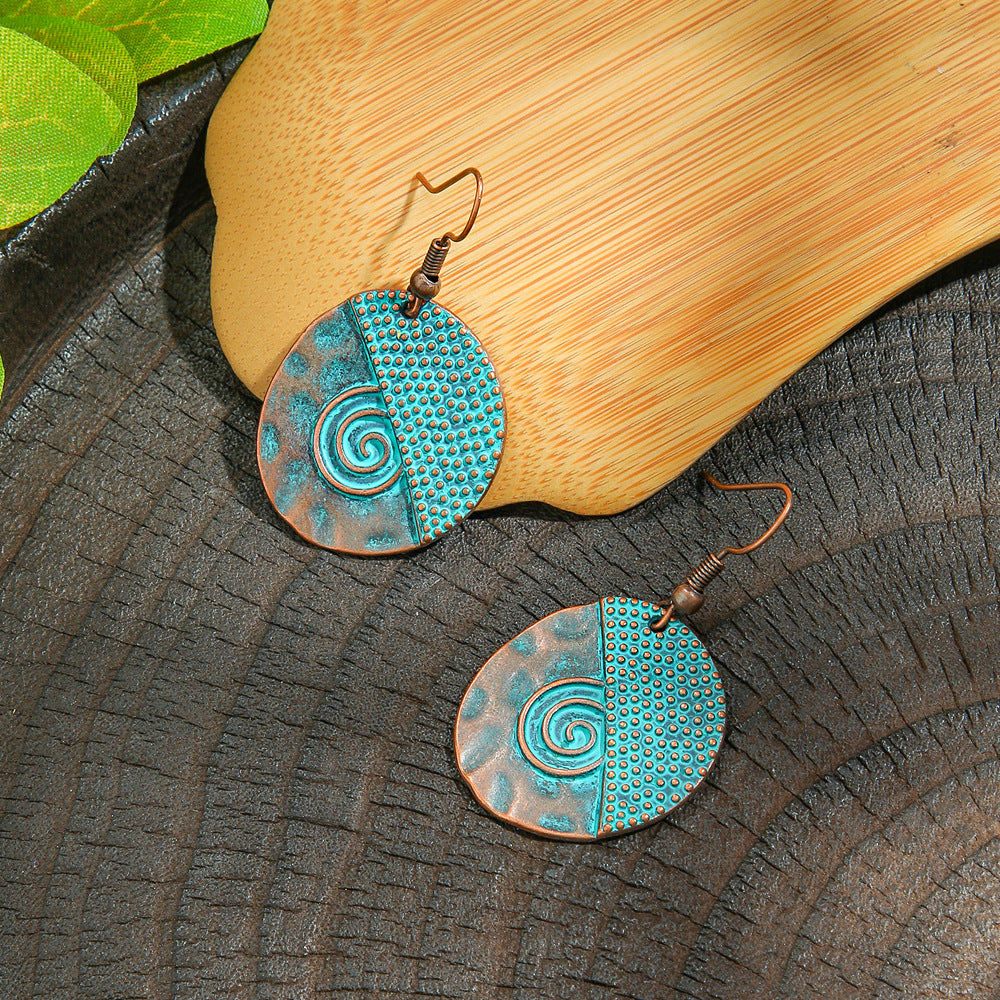 Wholesale Ethnic Geometric Retro Earrings Fashion Jewelry Accessory Boutique Gift