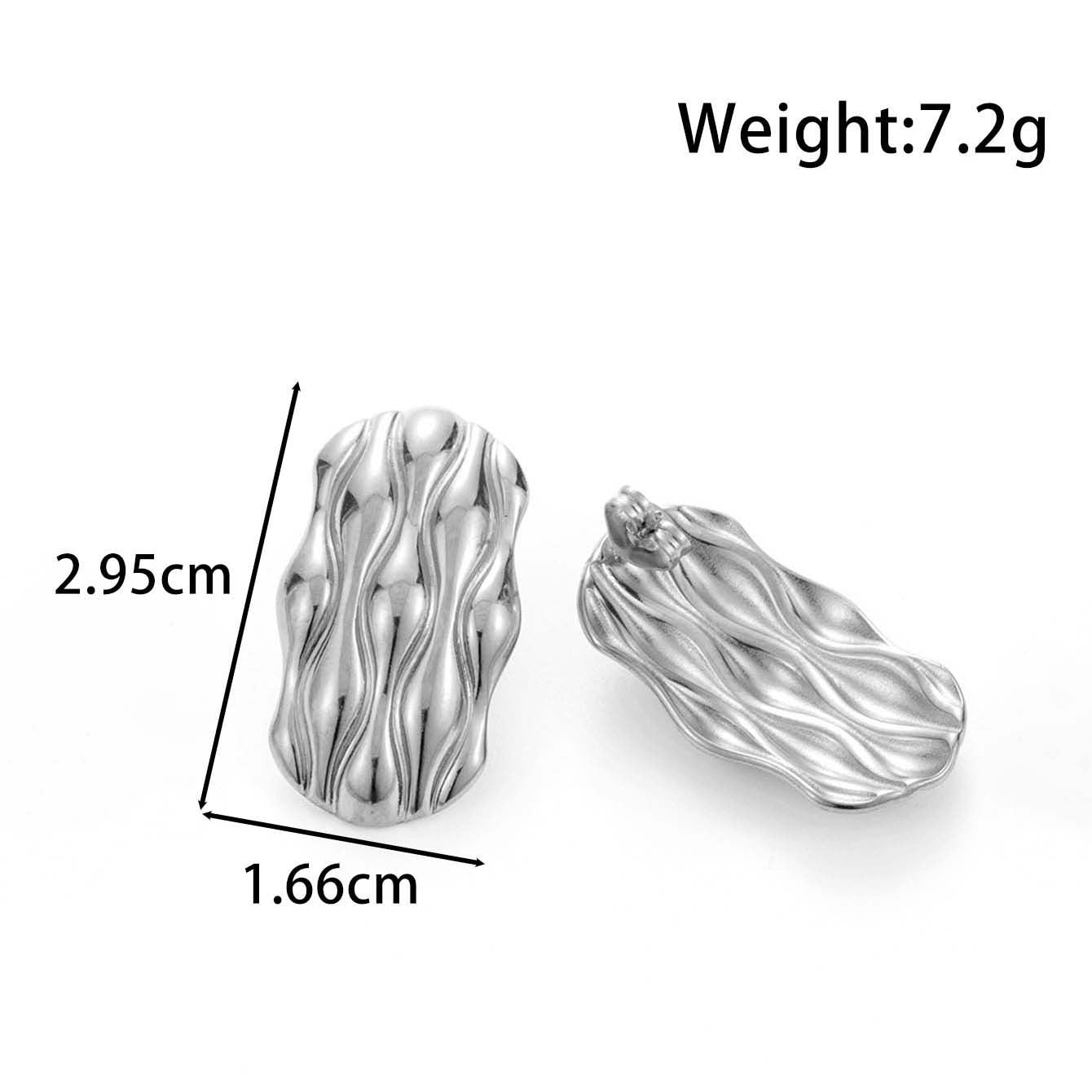 Wholesale  irregular drop-shaped love titanium steel liquid high-grade temperament  light luxury earrings
