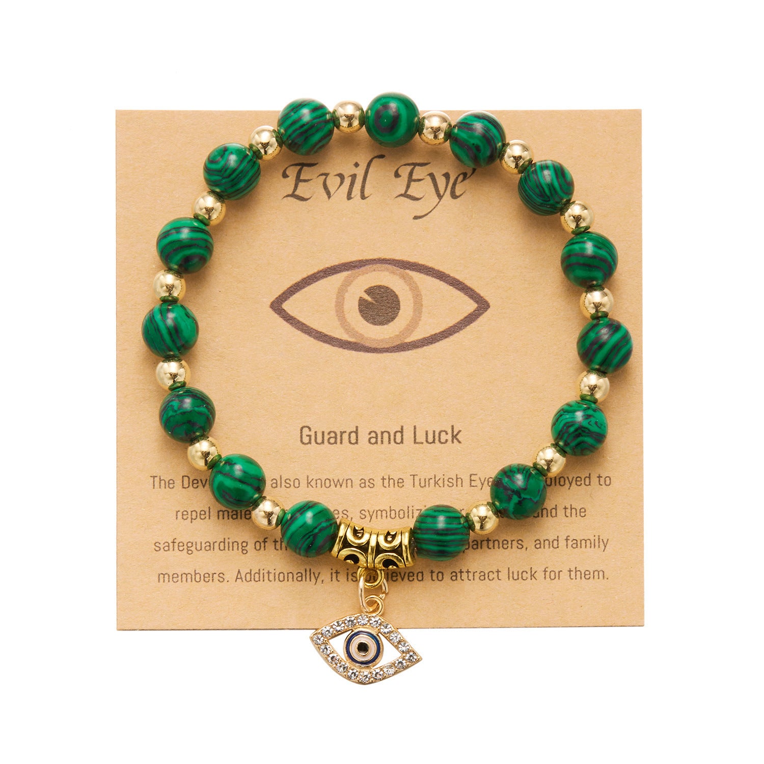 Wholesale Evil Eye Natural Stone Beads Bracelet