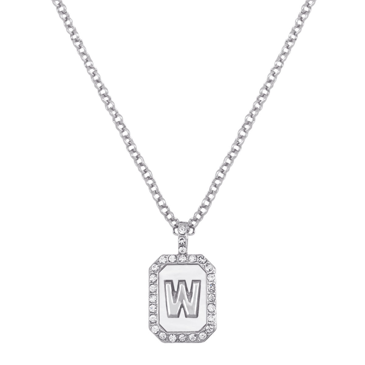 Wholesale Letter Diamond Set Alloy Necklace ACC-NE-JiaQi001