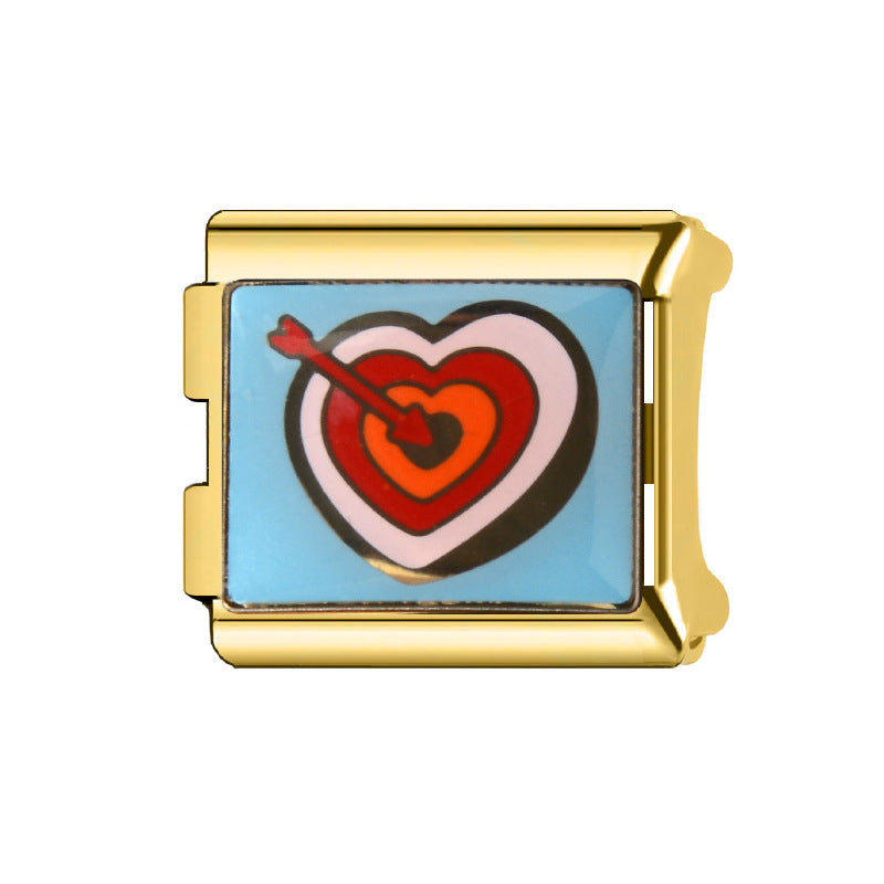 Wholesale Italian Charm Bracelet 9mm DIY Splicing Cartoon Cute Stainless Steel Composable Bracelet