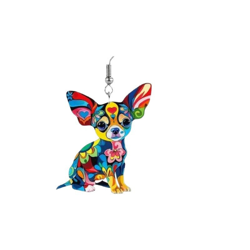 Wholesale Colorful puppy ear hook earrings