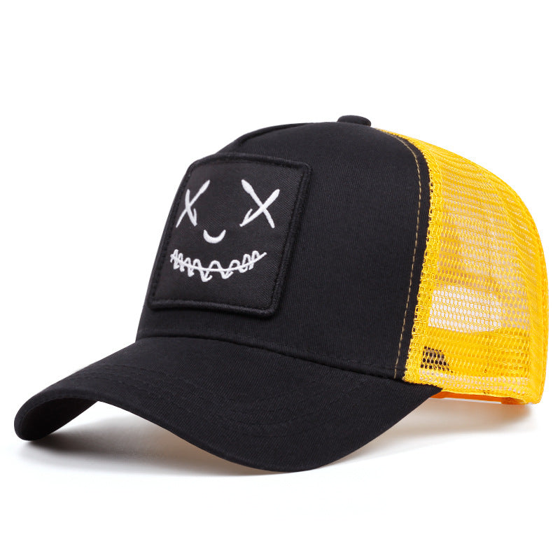 Wholesale Embroidered Smiley Face Cotton Hat Baseball Cap ACC-HT-QiNiao004