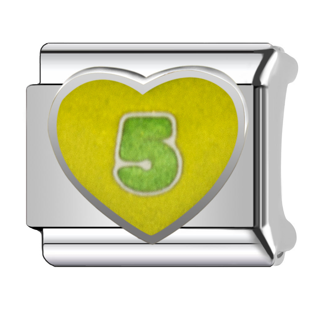 Wholesale  Italian Charm Bracelet 9mm DIY heart Creative Stainless Steel Composable Bracelet