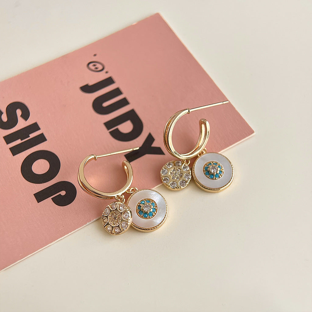 Wholesale Hand-made natural fritillary earrings