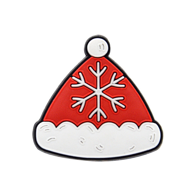 Wholesale Random 100pcs Cute Cartoon Christmas PVC Soft Rubber Shoe Buckle Decoration ACC-SC-YiBang006