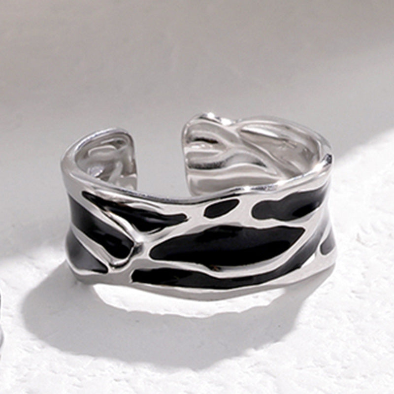 Wholesale Electroplated Stainless Steel Couple Rings Adjustable Open Style Fashion Jewelry Accessory For Everyday Wear