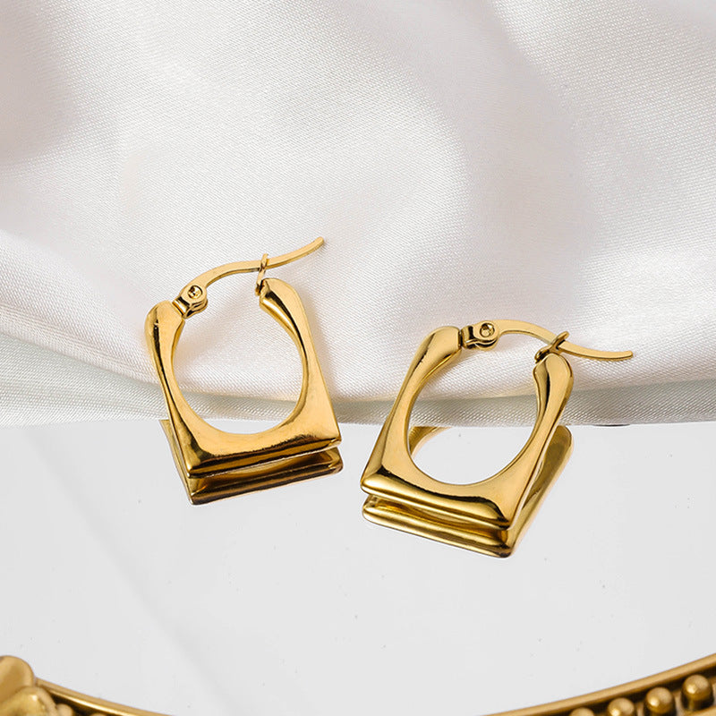 Wholesale Stainless Steel Geometric Irregular Shaped Earrings ACC-ES-RuiX010