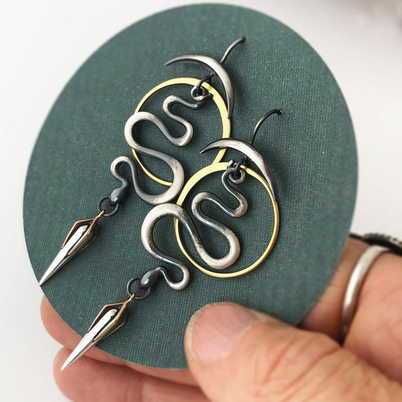 Wholesale  Ornaments Snake Earrings Women Creative Animal Style Vintage  Earrings