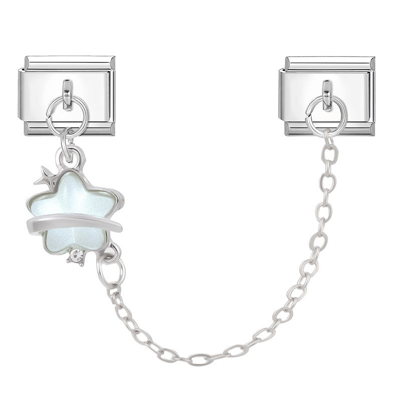 Wholesale 9mm Italian Charm Starter Bracelets DIY Double Hanger Stainless Steel Composable Bracelet