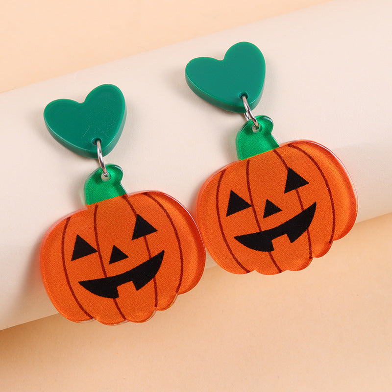 Wholesale Halloween Series Acrylic Earrings Cartoon Spider Personalized Earrings