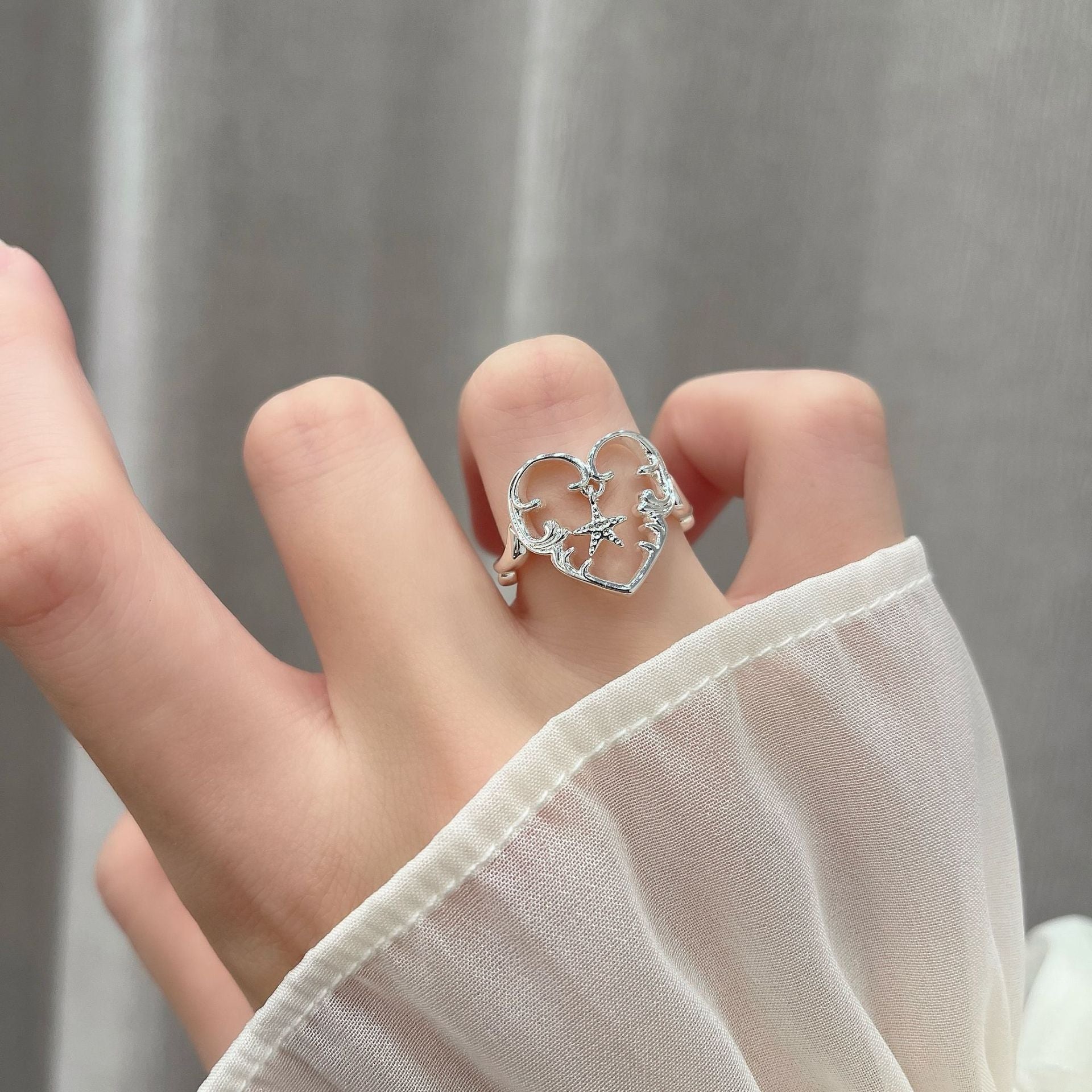 Wholesale Irregular Hollow Opening Ring