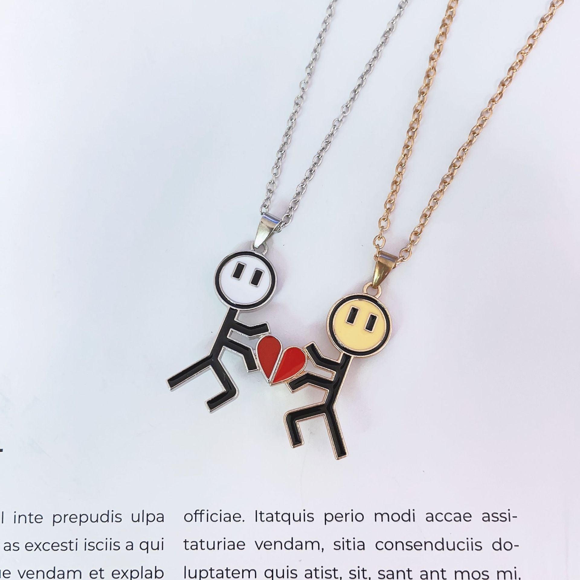 Wholesale Love Magnet Necklace Clavicle Chain Heart Necklace ACC-NE-JiuS012