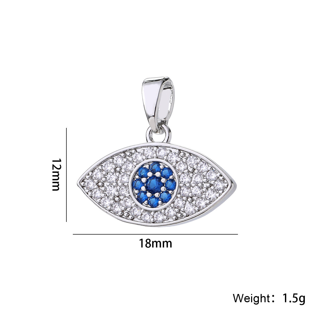 Wholesale Evil Eye Pendant 14K Gold Plated Brass DIY Jewelry Making Fashion Accessory Gift
