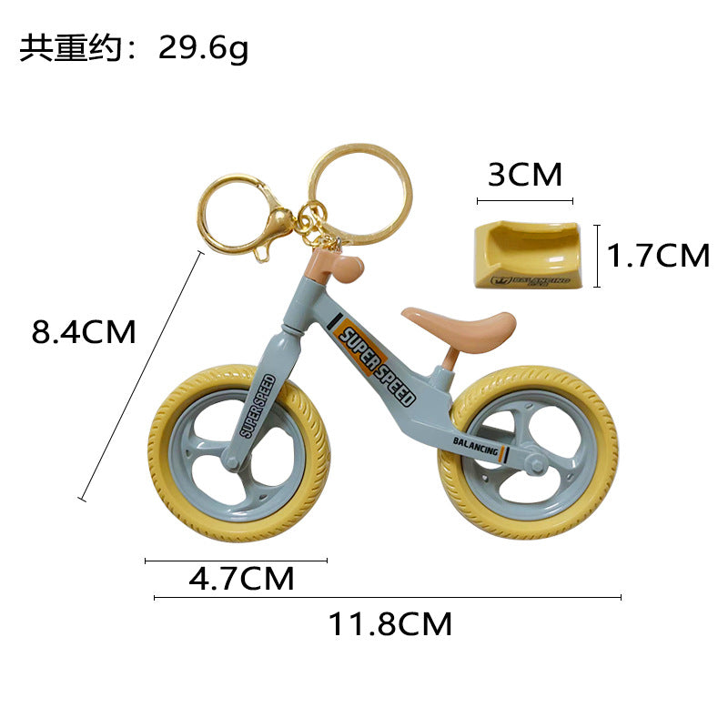 Wholesale Plastic Bicycle Keychain Decorative Car Key Accessory Creative Movable Bike Design